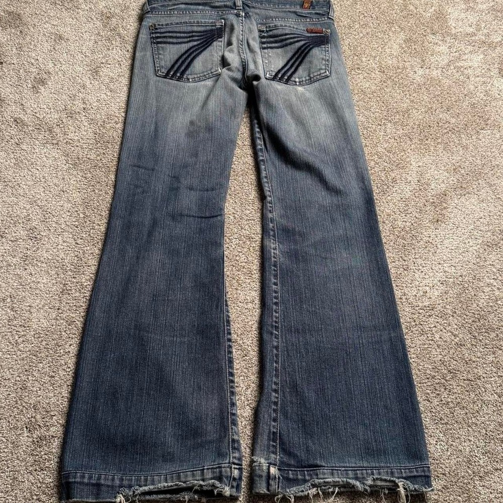 7 For All Mankind Women's Boot Cut Jeans - Faded Blue